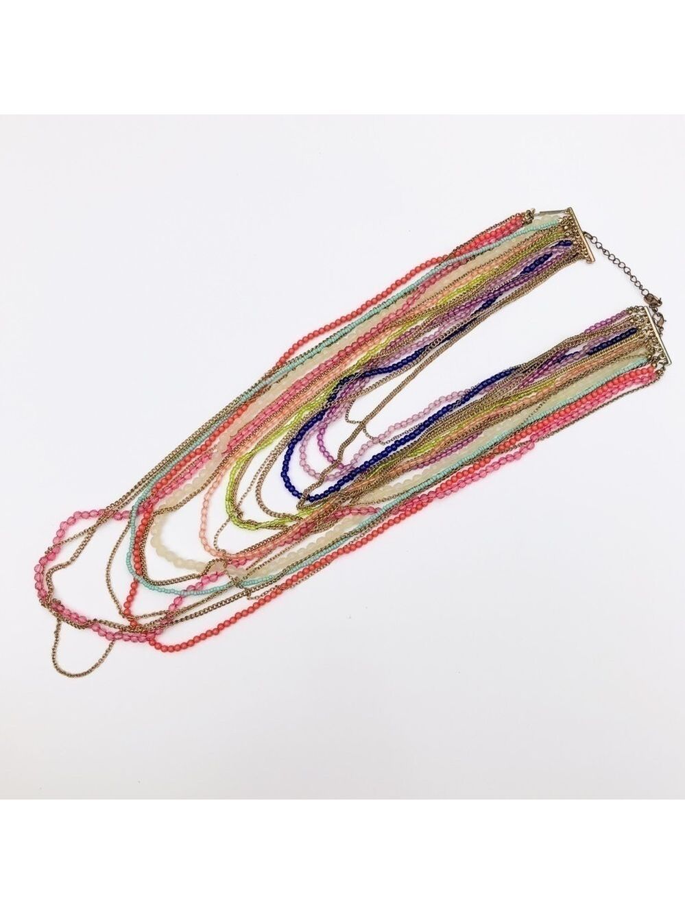 𝅺Aldo Multilayer and Multicolour Beaded Necklace